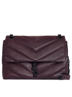 Rebecca Minkoff Maxi Edie Quilted Leather Shoulder Bag In Concord